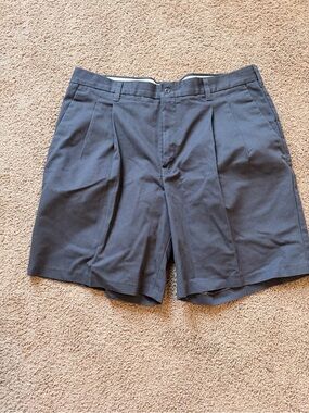Men's Flat Front Navy Dress Shorts